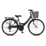 Bicicleta City Umit Safiro, roata 26", 21 viteze, culoare negru, cadru din otel Cod:52608000002