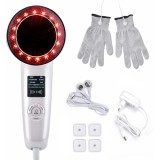 Aparat masaj EMS 6 &icirc;n 1 CUANTIS: ultrasunete 1MHz, microcurent, LED 6 culori, infraroșu, ioni negativi, tonifiere, hidratare, sculptare, alb