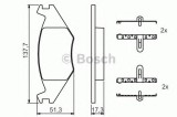 Set placute frana,frana disc SEAT CORDOBA (6K1, 6K2) (1993 - 1999) BOSCH 0 986 468 890
