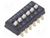 Intrerupator DIP, 2 pozitii, montare SMT, 6 sectiuni, OMRON OCB - A6SN6104