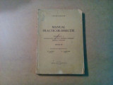 MANUAL PRACTIC DE DISECTIE - Vol. I - Victor Papilian - 1945, 372 p., Alta editura