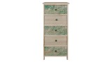 Comoda lemn natur verde 40 x 29 x 90 cm