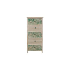 Comoda lemn natur verde 40 x 29 x 90 cm