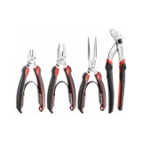 Cumpara ieftin Set 4 Clesti Intretinere FACOM CPE.A4 (Patent, Universal, Varf Lung, Papagal) - Otel Inaltă Calitate, Izolati, Rosu/Negru