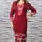 Rochie Traditionala Tamisa Burgundi - 40Marimea