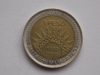 1 PESO 2010 ARGENTINA-COMEMORATIVA-PUCARA DE TILCARA foto