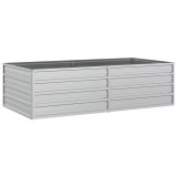 Cumpara ieftin Strat inaltat de gradina argintiu 160x80x45 cm otel galvanizat