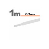 Tub termocontractant alb 6 /3 mm 1m lungime