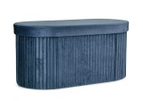 Cumpara ieftin Bancuta catifea albastra Jocelyn 76x38x38 cm