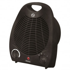 Soba cu ventilator Rosberg R51970G, 2000W, 3 trepte, Termostat, Aer rece, Negru