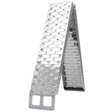 HOMCOM Rampă pentru Motociclete și Biciclete cu Sarcină Maximă 230 kg, 190x22x8 cm, Argintiu | Aosom Romania