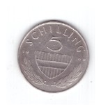 Moneda Austria 5 schilling 1969, stare buna, curata, Europa, Cupru-Nichel