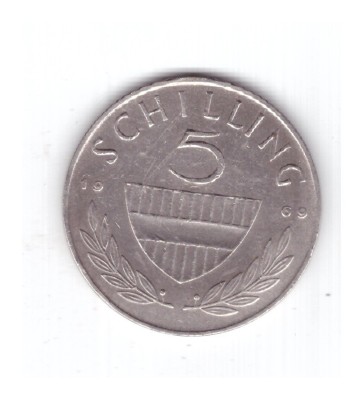 Moneda Austria 5 schilling 1969, stare buna, curata foto