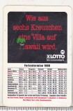 bnk cld Calendar de buzunar - 1989 - RFG - Lotto