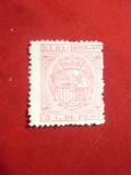 Timbru fiscal postal Cuba-3C de peso 1898-1899 -Stema , fara guma