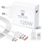 Incarcator TurboCharge 120W, PRESTIGE CHARGE&reg;, pentru Xiaomi, RedMi inclus cablu 6A, USB la USB-C, transfer date si incarcare TurboCharge 120W, compat