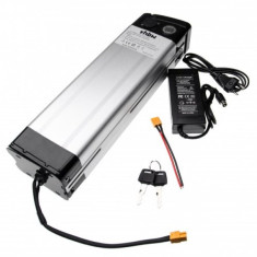 baterie tub vhbw + incarcator pentru e-bike, Li-Ion, 36V, 16,8Ah, argintiu foto