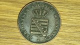 Saxe-Meiningen - moneda de colectie rara - 2 pfennig / pfennige 1867 - superba !