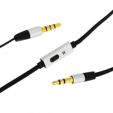 Cablu audio Aux cu microfon integrat, jack 3.5 mm, cablu 120cm, Carpoint foto