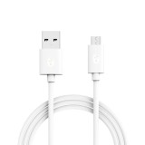 Cablu Date HTC One E9 MicroUSB 40cm Alb foto
