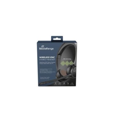 MediaRange Wireless ENC Stereo Headset with rotatable microphone arm, Function foto