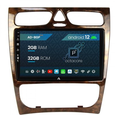 Navigatie Benz C Class (W203) (2000-2004), Android 12, P-Octacore 2GB RAM + 32GB ROM, 9 Inch - AD-BGP9002+AD-BGRKIT416V3 foto