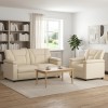 Set de canapea 2 pcs Crem Piele artificiala