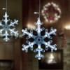 Perdea luminoasă LED - fulg de nea - 3 x 0,75 m - 224 LED-uri alb rece - IP44, Familly Decor