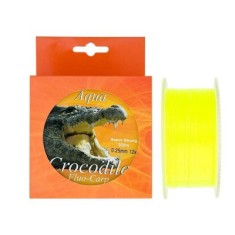 Nylon/fir monofilament Aqua Crocodile Fluo-Carp 300 m, galben fluo 0.50 mm