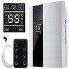 Dezumidificator si Purificator de Aer 2-in-1, Afisaj Temperatura/Umiditate, Randament 650ml/zi, Putere 90W, Anti-Mucegai, Telecomanda, Alb, Ruhhy
