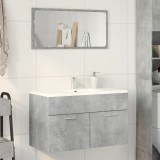 vidaXL Dulap Chiuveta Gri Beton 80x38.5x46 cm PAL Mobilier Baie Spatiu Depozitare