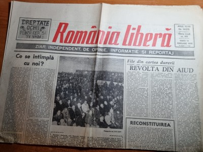 romania libera 13 februarie 1990-revolta din aiud foto