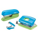Set capsator plastic Rapid F5, perforator plastic FC10 si decapsator, 10 coli, blister, albastru-verde