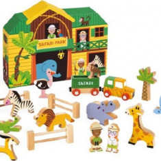 Cutie cu jucarii de lemn - Story Box Safari | Janod