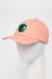 United Colors of Benetton șapcă de baseball din bumbac culoarea roz, cu imprimeu
