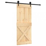 Cumpara ieftin Usa glisanta cu set de feronerie 85x210 cm, lemn masiv de pin