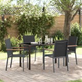 VidaXL Set de masă pentru grădină 5 pcs Negru Textilene și oțel