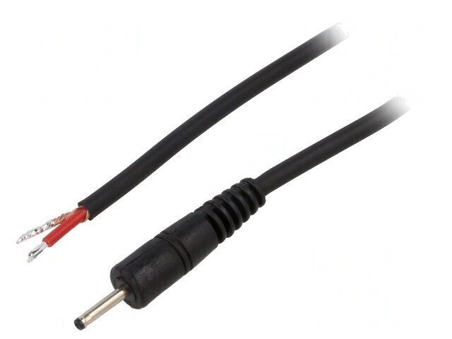 Cablu Alimentare 1x1mm2 Negru 0,5m cu Mufă Dreaptă DC 2,35/0,7