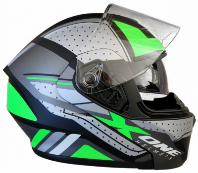 Casca moto modulabila X-One Verde L foto