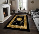 Cumpara ieftin Covor pentru living, model negru/galben