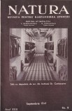 Natura. Revista pentru raspandirea stiintei, anul XXX, nr. 9, septembrie 1941