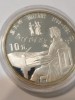 CHINA 10 yuan 1991 MOZART PROOF argint .925 , 27 g /moneda din foto, Asia