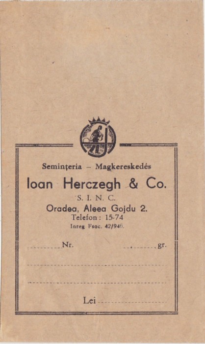 Ioan Herczegh &amp; Co Seminteria Oradea Aleea Gojdu 2