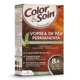 Vopsea de par fara amoniac, fara silicon, blond cenusiu, 8A, Color&amp;Soin