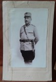 Fotografie pe carton, ofiter roman 1919, Campania de ocupare Budapesta