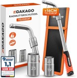 Cumpara ieftin Cheie telescopica pentru roti si 2 tubulare 17/19 mm si 21/23 mm Gakago, otel crom-vanadiu, 39-55 cm