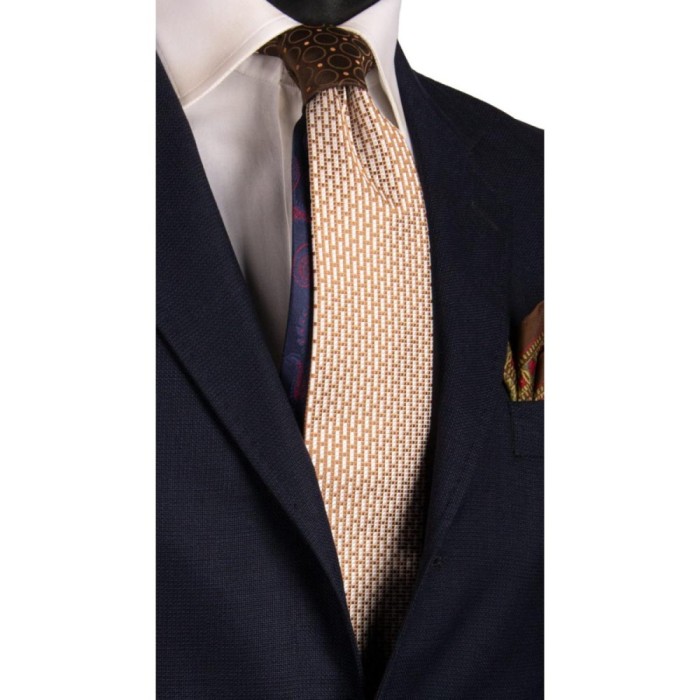 Cravată mătase cu nod &icirc;n contrast N3159, model unicat