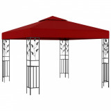 Pavilion, roșu vin, 3 x 3 m, vidaXL
