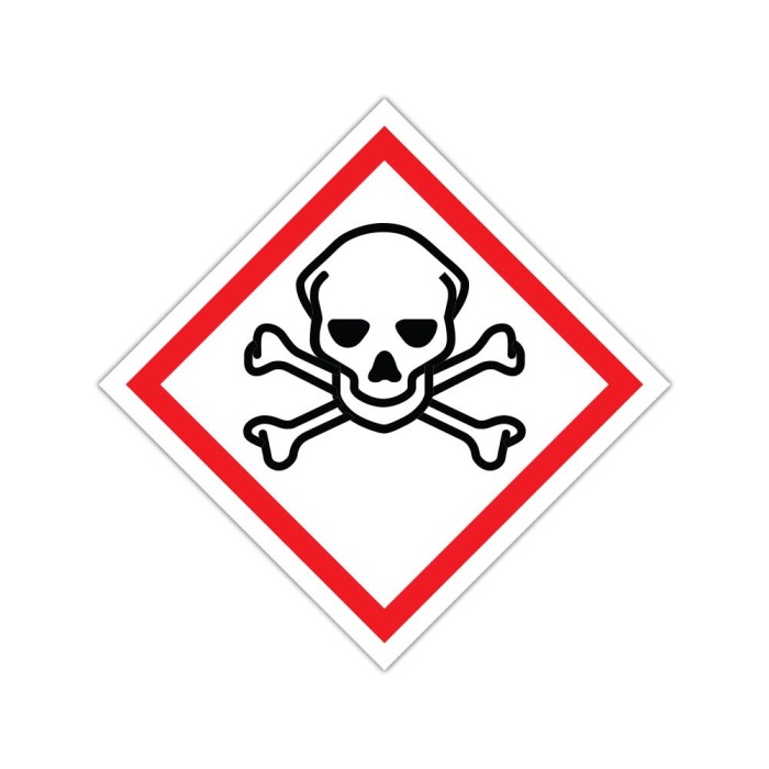 Sticker avertizare substanțe toxice GHS06 / produs chimic