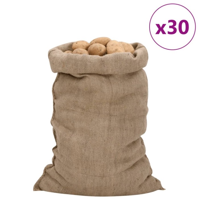 vidaXL Saci de iută, 30 buc., 60x105 cm, iută 100%, 340 g/m&sup2; 155808